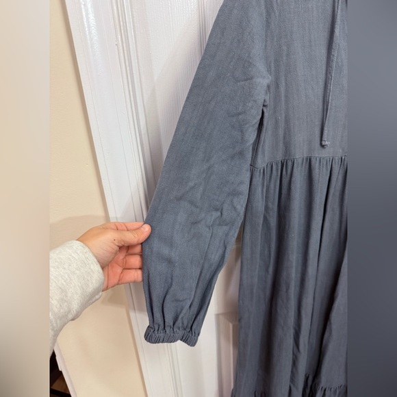 Rachel Pally Finn Linen Blend Blue Maxi Dress Size Small - Picture 5 of 9